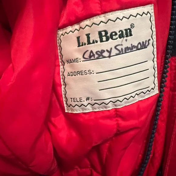 Vintage L.L. Bean Red and Yellow Kids Ski Snow Snowmobile Suit, size S - Picture 8 of 8